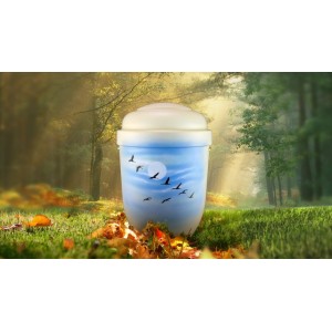 Biodegradable Cremation Ashes Funeral Urn / Casket - WILD GEESE